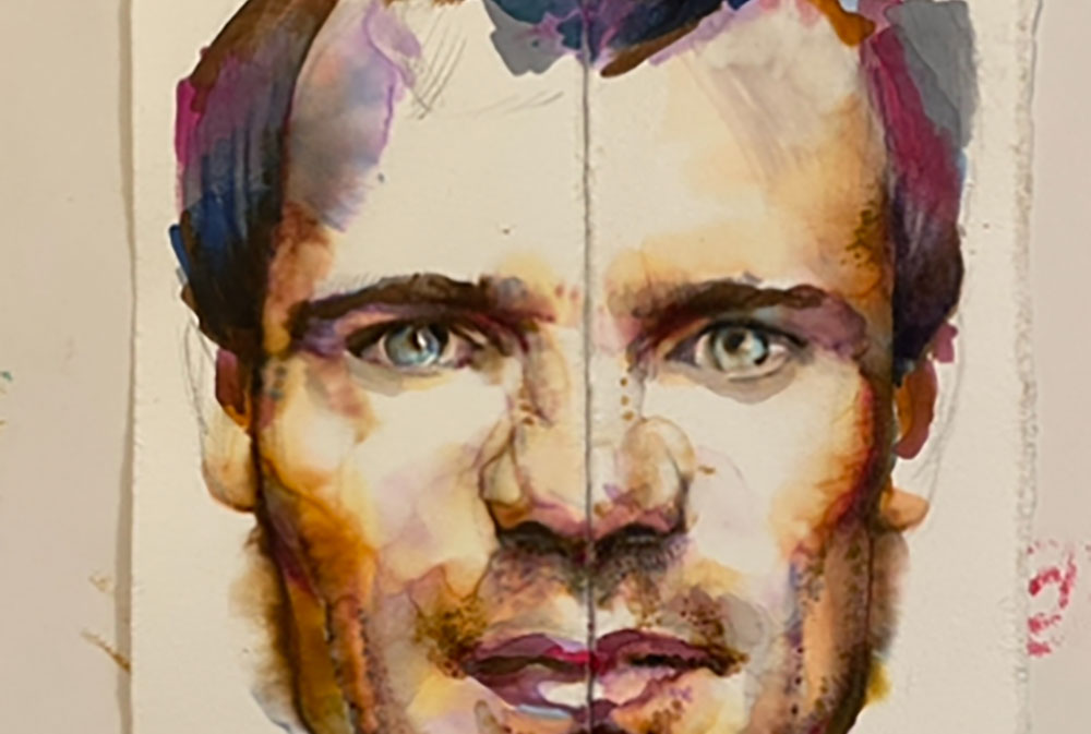 Funky Monk Process Artwork Face