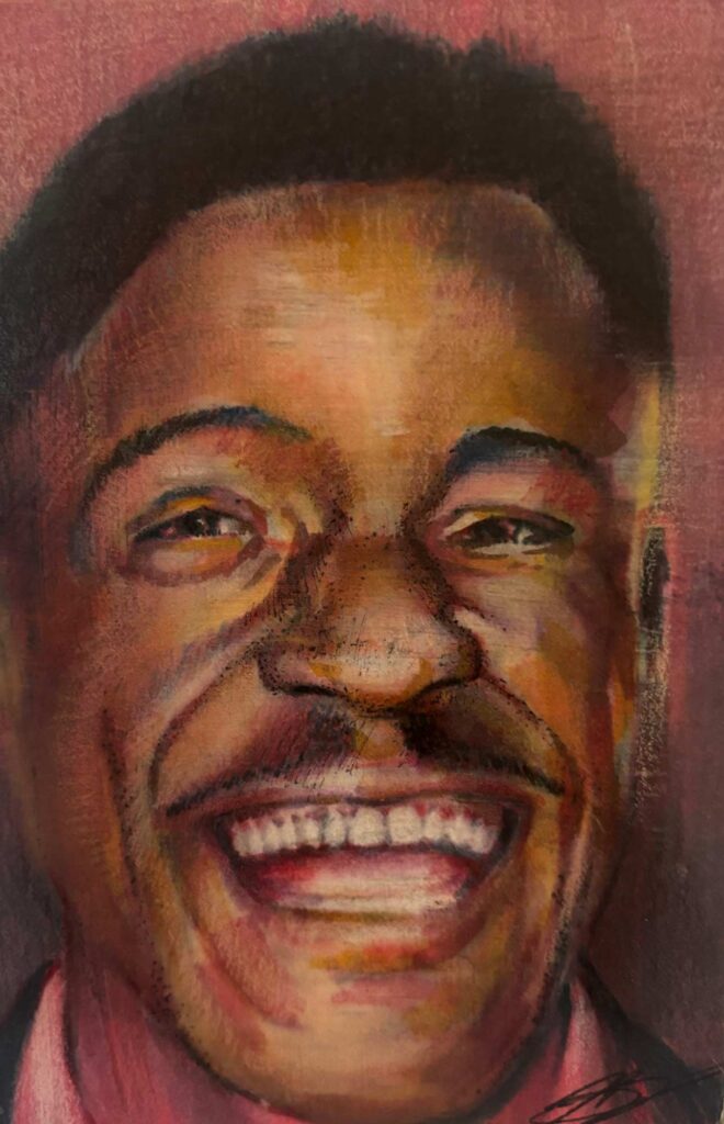 Mixed media artwork “The Tragedy of Sonny Boy Williams,” 2021.